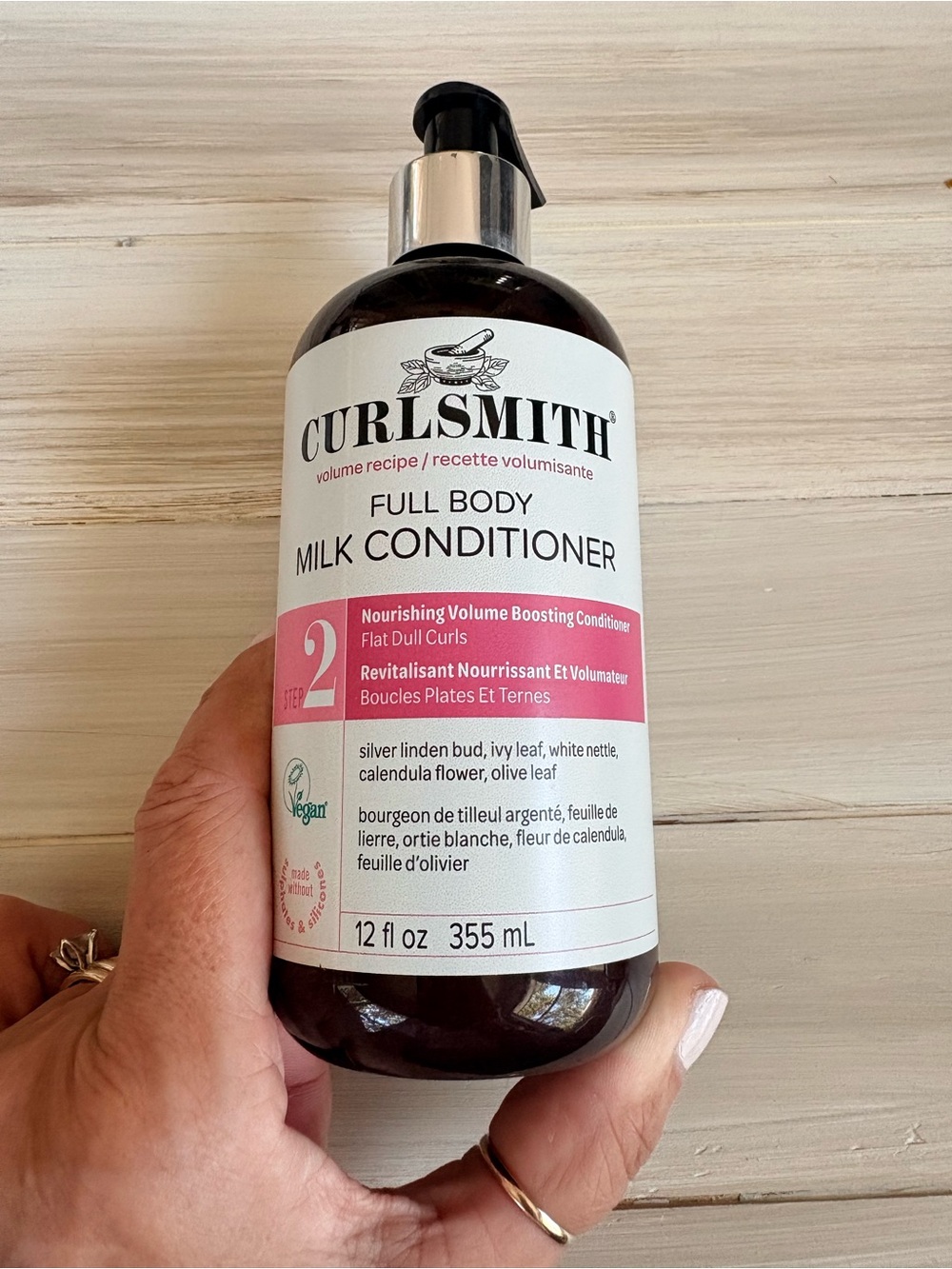 Curlsmith Full Body Milk Conditioner - White & Pink Bottle